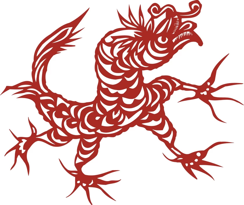 中国风中式传统喜庆民俗人物动物窗花剪纸插画边框AI矢量PNG素材【221】